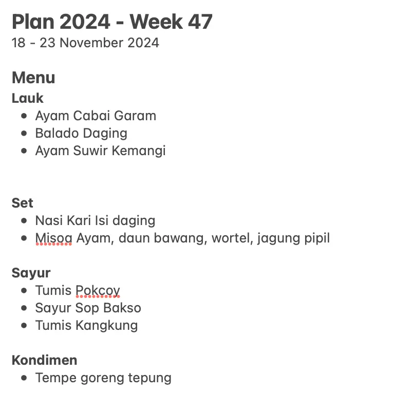 contoh meal plan